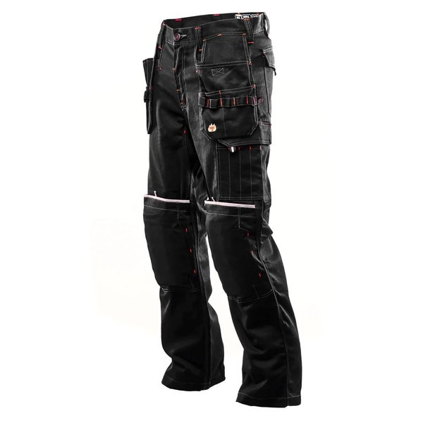Kontra Uniforms Black Pants with Nuts and bolts 32W x 34L KON1264